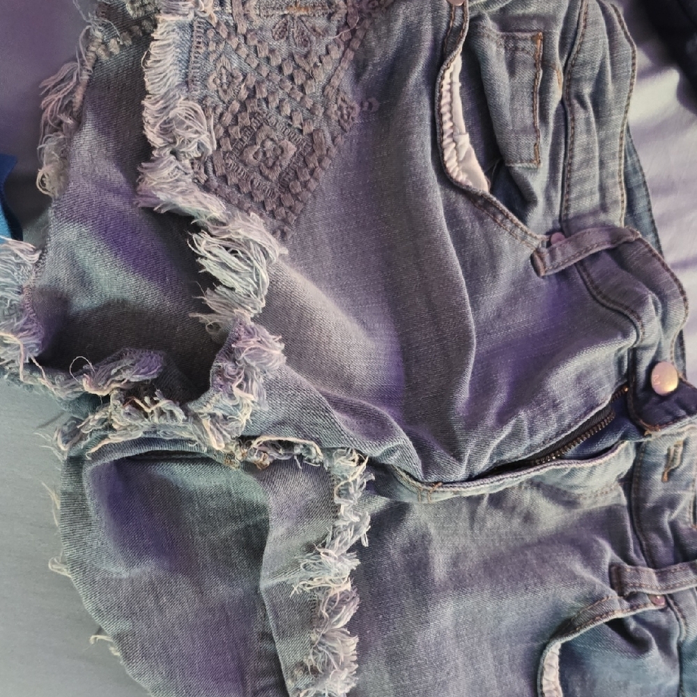 Frayed Denim Shorts